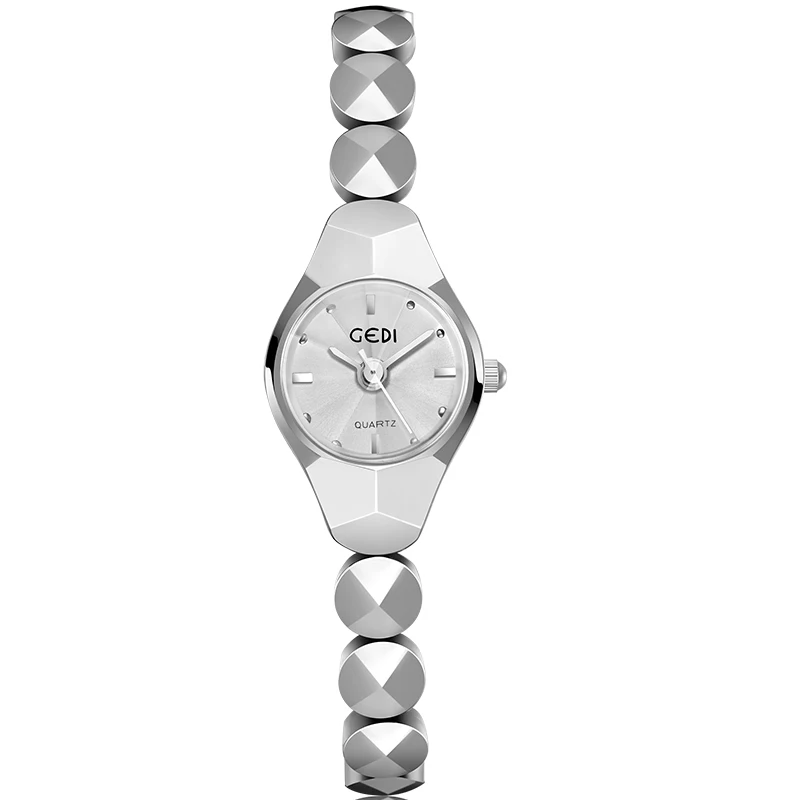 Exquisite small round dial fashionable high-end versatile bracelet watch waterproof ladies quartz watch