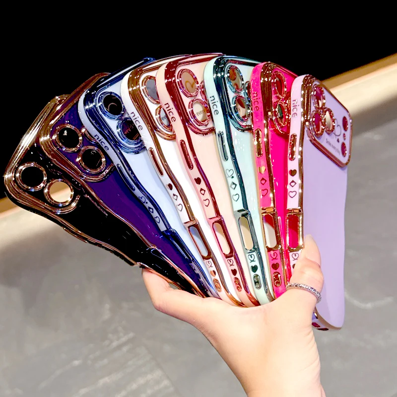 Funda suave con ola y acabado de lujo para iPhone 17 Air 16E 16 15 14 13 12 11 Pro Max 17Pro 16Pro 15Pro 14Pro 5