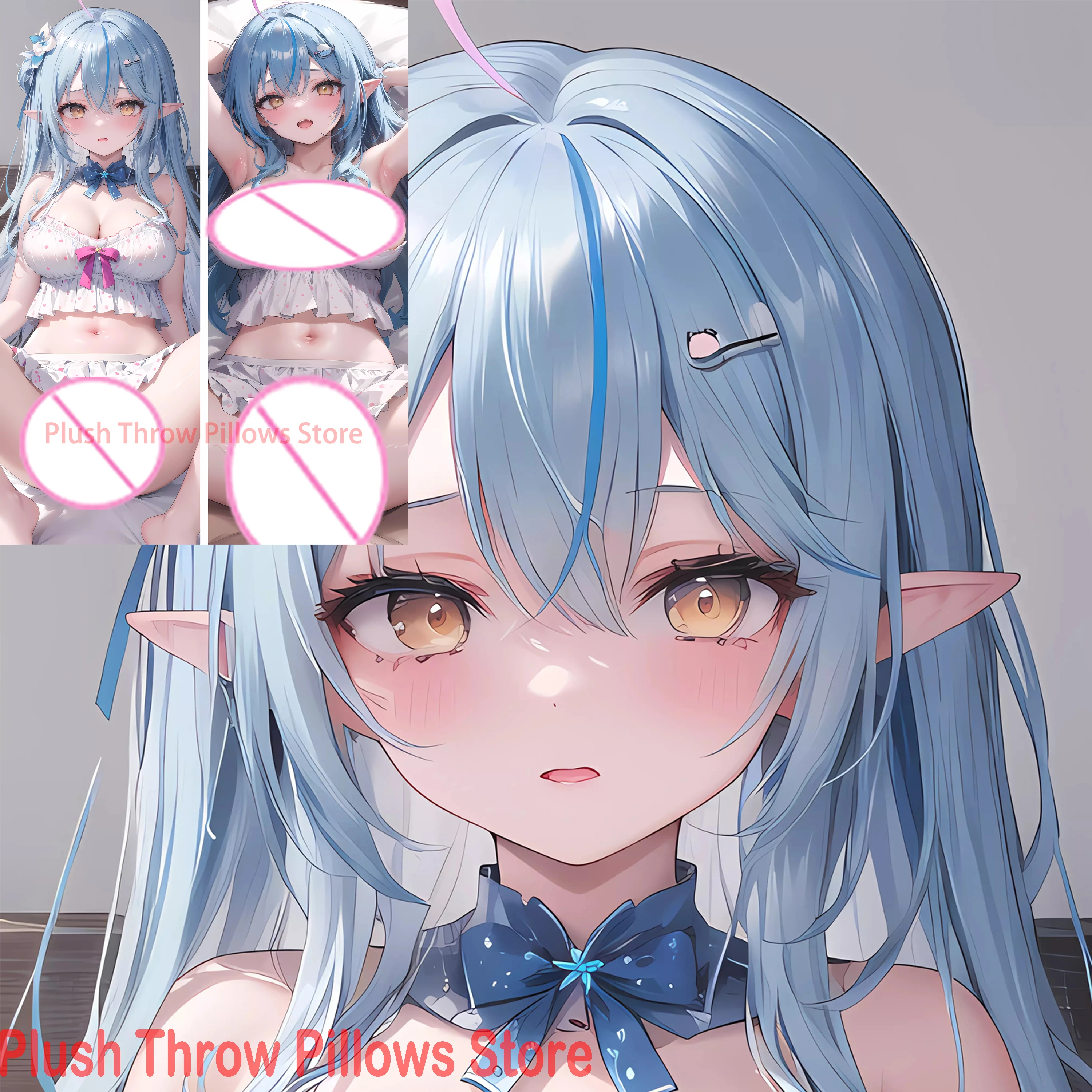 

Чехол на подушку для тела в стиле аниме Dakimakura, Yukihana Lamy, Hololive NSFW, двусторонний принт, в натуральную величину, наволочка для взрослых