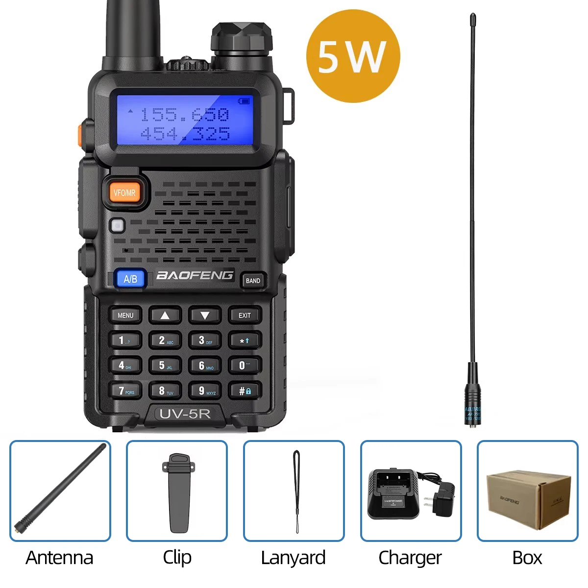 Baofeng Walkie Talkie UV 5R 5W 8W Dual Band Ham Two Way Radio Vhf Uhf FM Radio Handheld Transceiver Jagen 16KM