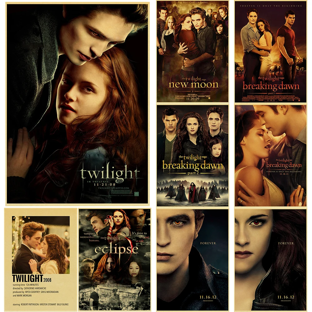 Film TV Movie Twilight Vintage Posters Wall Bedroom Painting Nostalgia Decor Aesthetic Cartoon Art Gift Print Art Wall Paintings