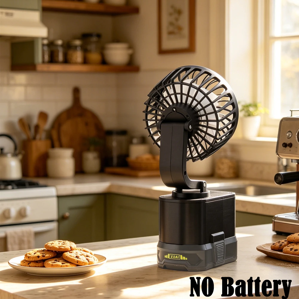 Cordless Portable Workshop Fan for Roybi 18V Lithium Battery Bare Adjustable Fan Power Tool Accessories (battery not included)