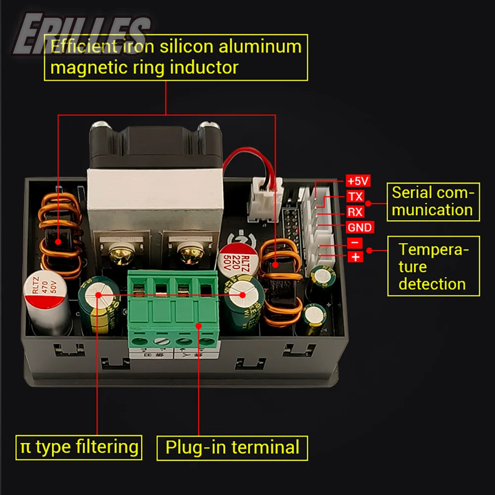 SK150C Color Screen CNC Lift Voltage Adjustable DC Voltage Regulator Power Supply CC CV Charging Module 40V 8A 150W