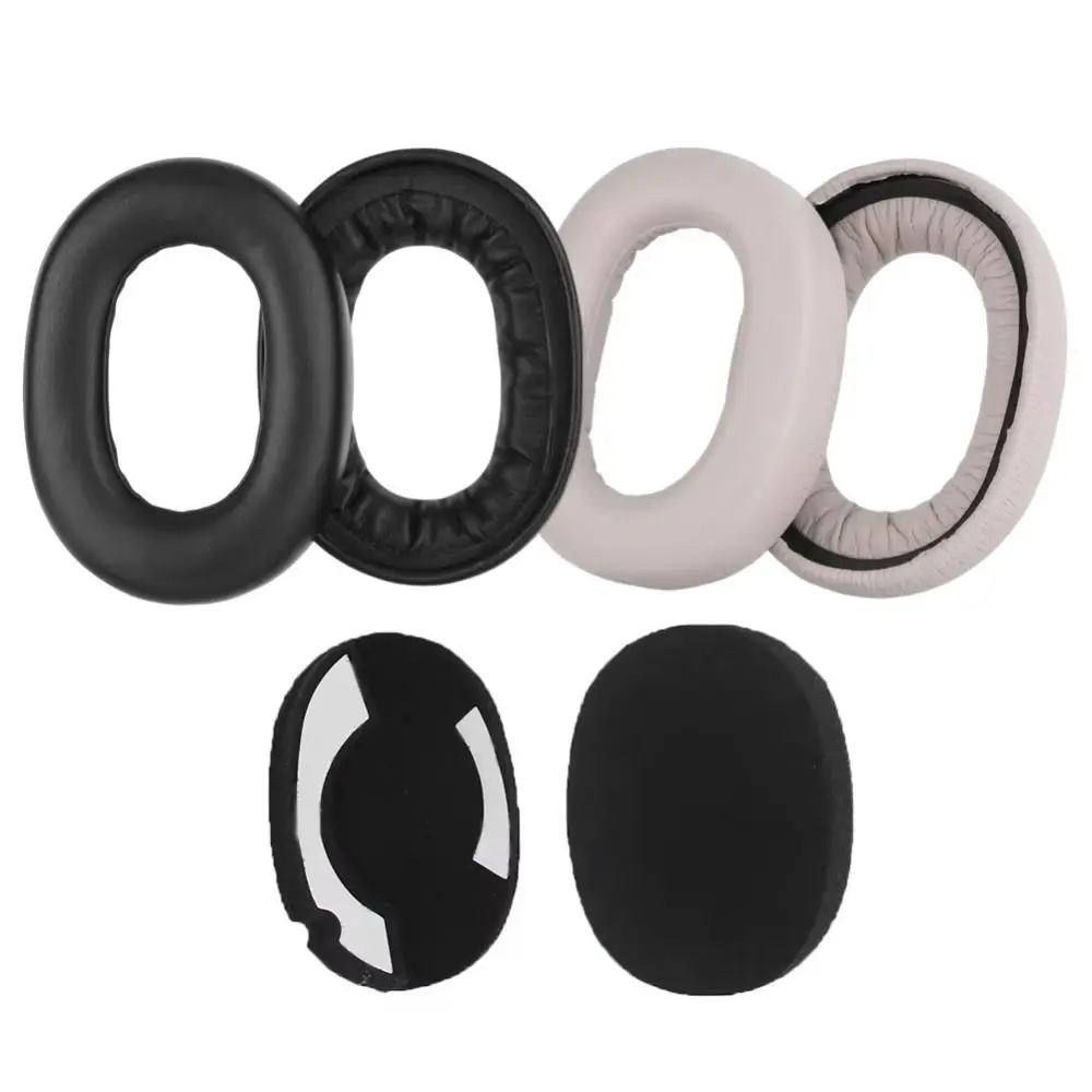 1Pair Soft Protein Leather Ear Pads Foam Sponge Replacement 