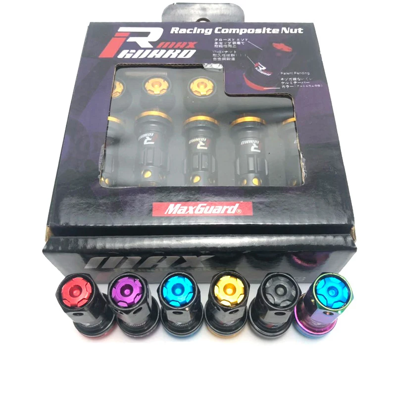 NEW High Quality R40 Style Steel Racing Wheel Lug Nuts Racing Composite Lock Lug Nuts with Security Key M12x1.5/1.25