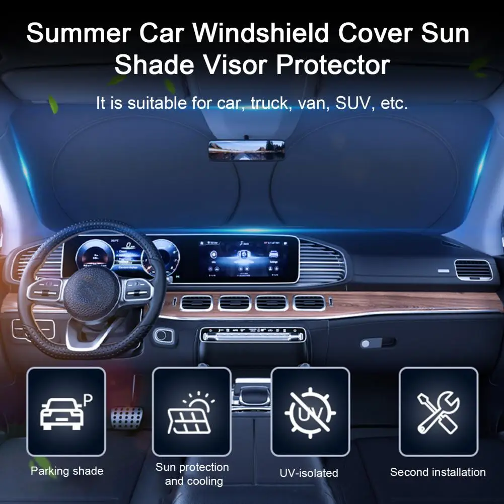 Car Window Sunshade Cover Sun Shade Windshield Visor Protector Windscreen Folding Auto UV Protection Curtain Styling Accessories