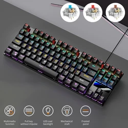 Wired Mechanical Keyboard 10 Kinds of Colorful Lighting Gaming and Office For Microsoft Windows cyan Axis Gaming Keyboard