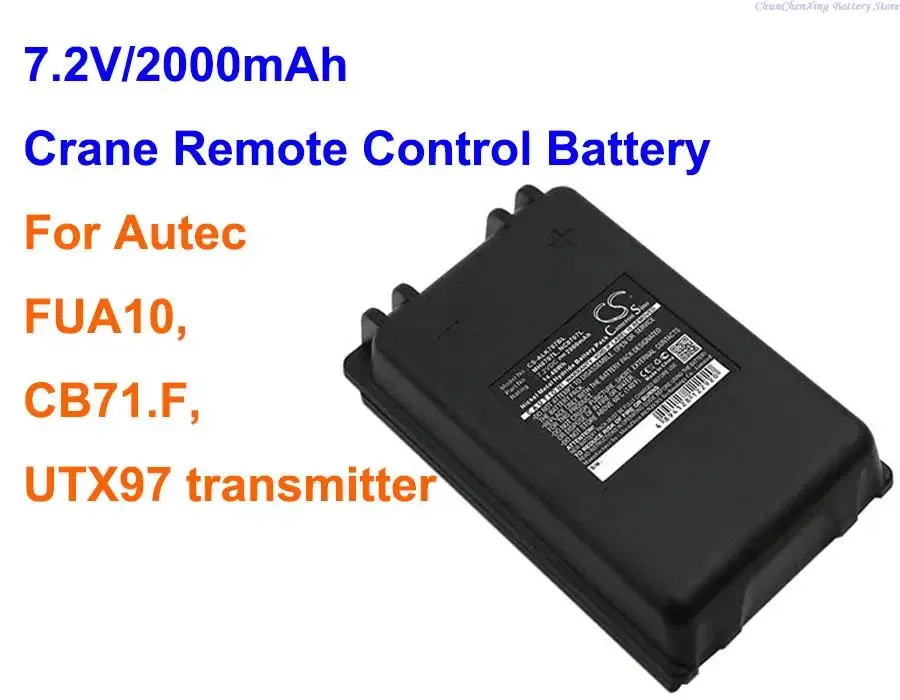 

Cameron Sino 7.2V, 2000mAh Crane Remote Control Battery MH0707L, NC0707L for Autec FUA10, UTX97 transmitter, CB71.F