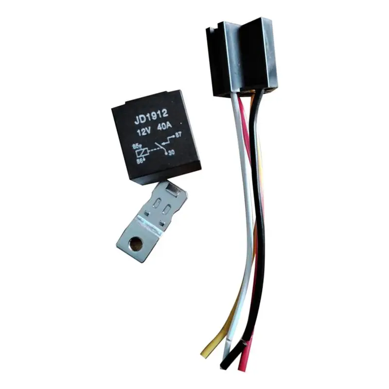 

AEE5-Waterproof Automotive Relay 40A, 4Pin, Car Relay With Harness Socket Iron Back Automotive Relay Metal Socket