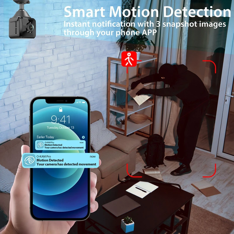 

Мини-камера 4K WIFI HD для домашней безопасности, видеокамера с длительным временем работы, ночным видением, микро-камера с датчиком движения, удаленный мониторинг, новинка 2026 года