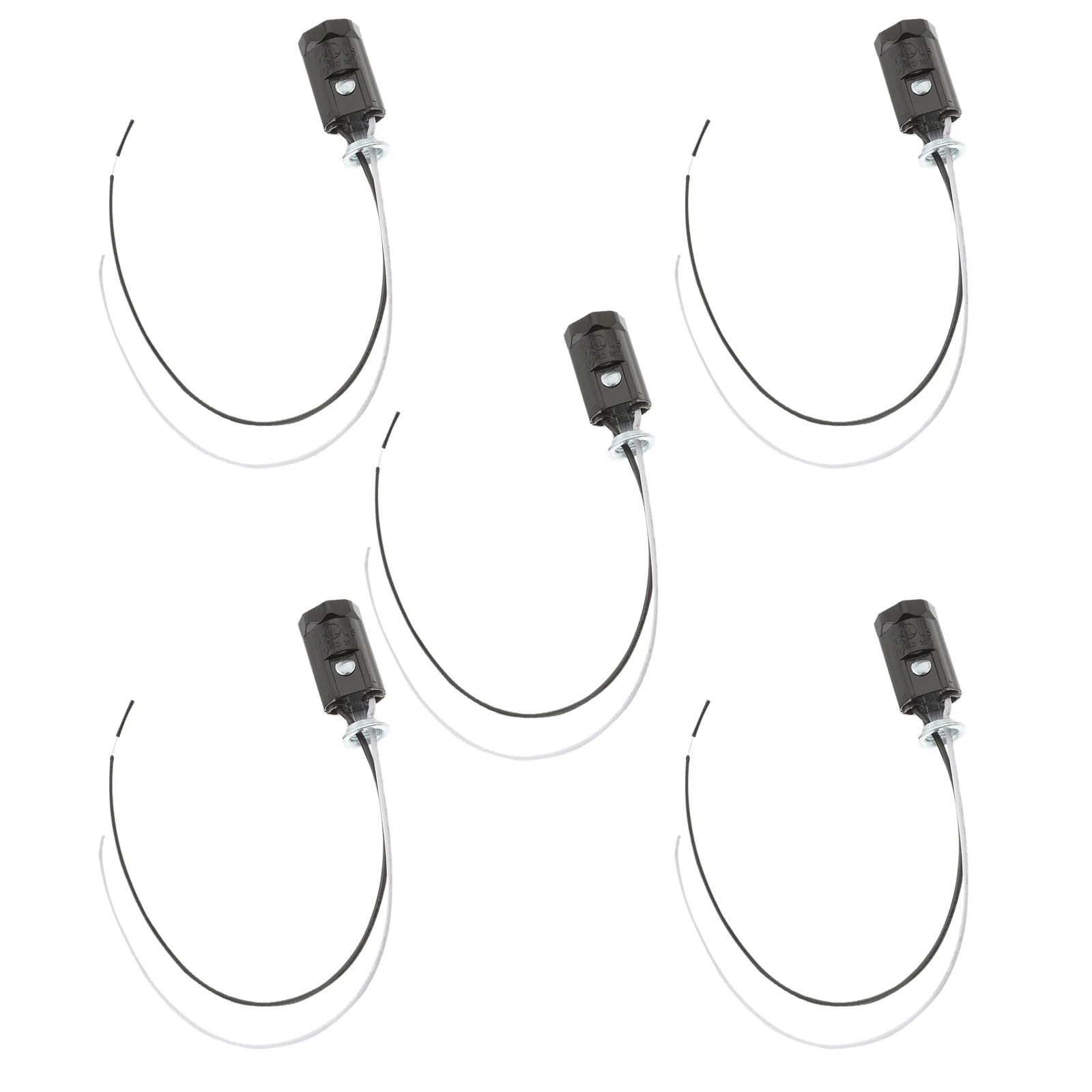 

5Pcs E12 Thread Lamp Holder Bakelite Ceiling Light Holder Screw Socket for E12 Threaded Bulbs Pendant Lamp Light Bulb Base