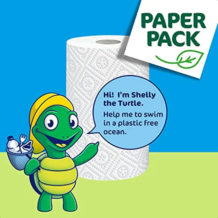 Asciugamani di carta Nicky Elite AdaptASize 24 rotoli grandi = 40 rotoli regolari Confezione senza plastica Involucro di carta Ultra resistente e assorbente