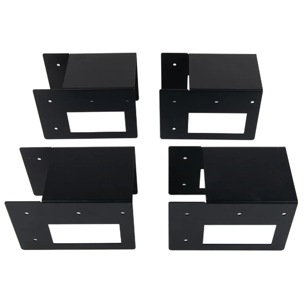 Adjustable Firewood Log Storage Rack Stand Kit Heavy Steel Brackets With Screws For Outdoor Indoor Garden Wood Holder Carrier