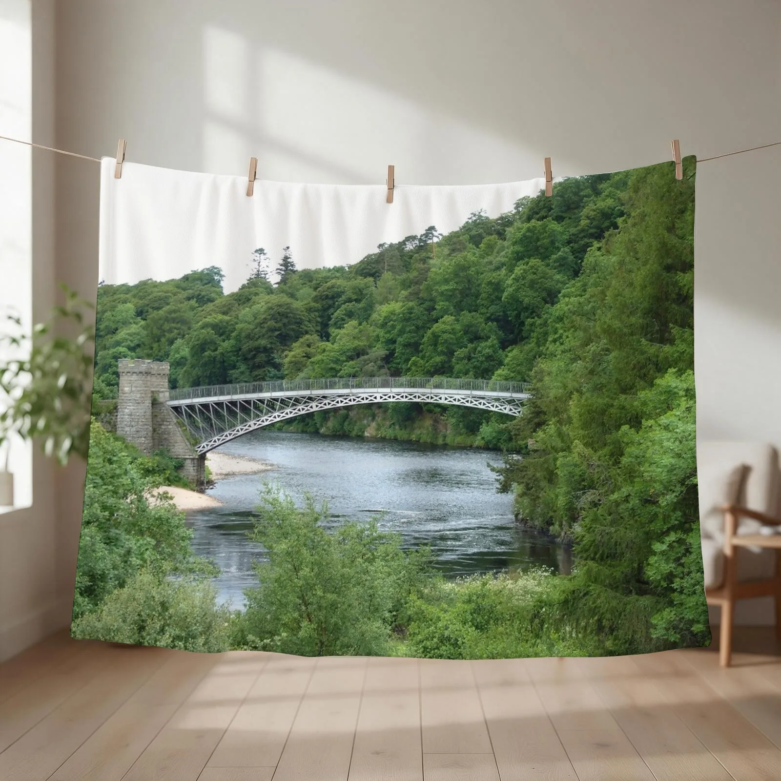 Craigellachie Bridge II Throw Blanket Decoratives bed plaid Tourist Bed covers Blankets