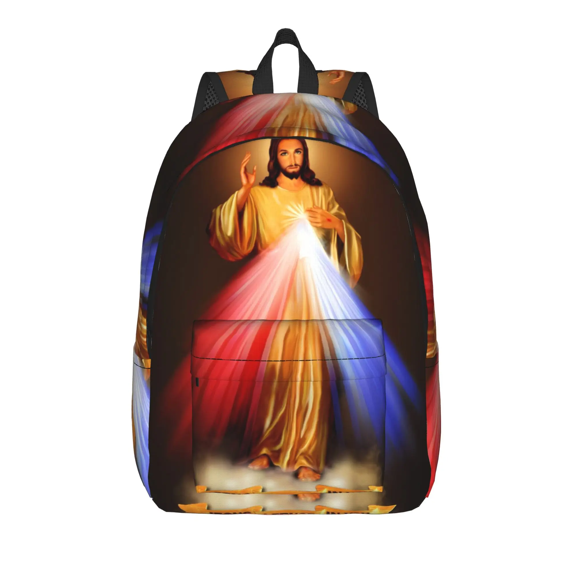 Christian Bible Jesus Backpack  College Backpacks Boy Funny High School Bags Custom Lightweight Rucksack
