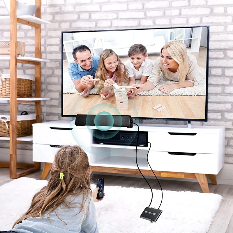 Convertidor DAC de 5,1 canales, decodificador de Audio óptico Digital Coaxial Toslink a RCA, Conector de 3,5 Mm, soporte para DOLBY AC-3 DTS 5,1 2.0CH