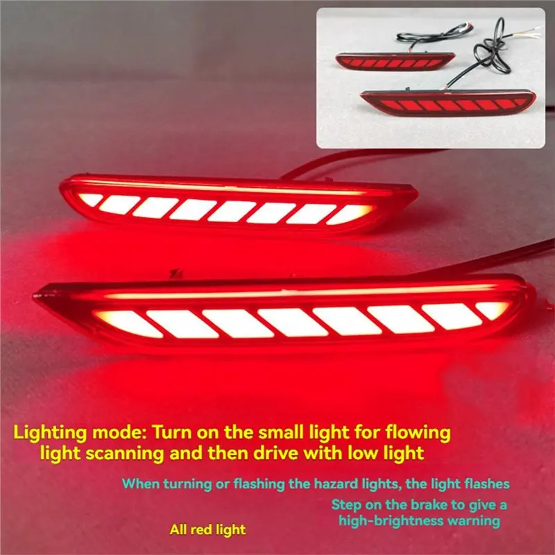 Dependable-LED Brake Tail Light Rear Bumper Reflector Turn Signal For Infiniti Q50 2014-2017 Q50L 2015-2016 JX35 2011-2013