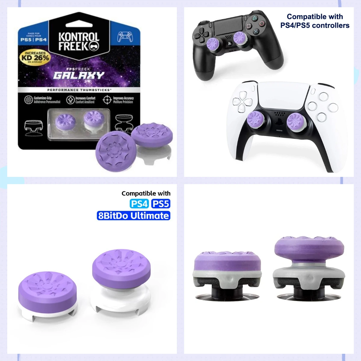 Freek Galaxy FPS لـ High-Rise Analog Stick PS5 Joystick Controller Performance Command Stick Game غطاء من السيليكون