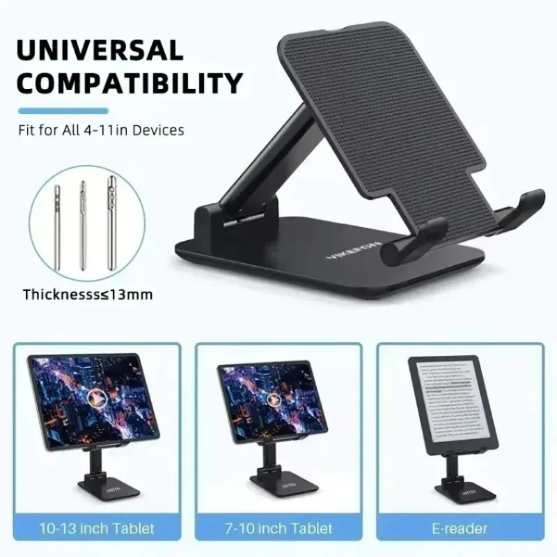 Portable Foldable Phone Holder Desktop Lazy Cellphone Stand for iPhone Samsung Xiaomi Elevated Home Outdoor Smartphone Bracket