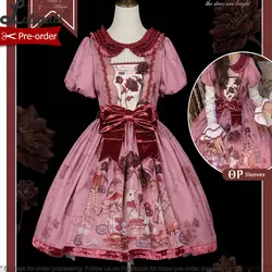 Abito da festa Casual Pre-ordine Sweet Lolita OP Dress w. Maniche lunghe rimovibili ~ sego di lepre