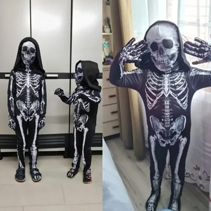 Halloween Zombie Costume Kids Party Zombie Costume Cosplay Horror Skeleton Skeleton Costume Jumpsuit Full Carnival Party Costu C