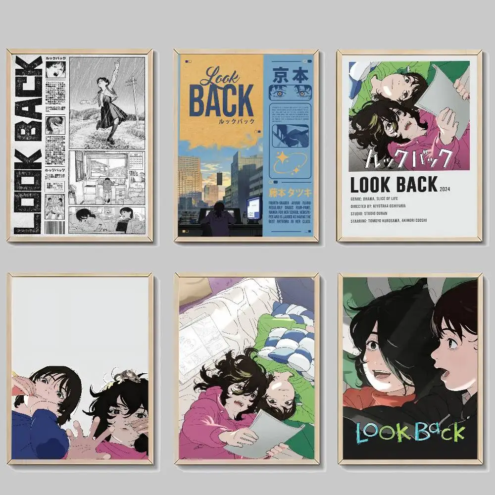 Anime Look Back Film-Poster Retro Kraftpapier-Aufkleber DIY Zimmer Bar Café Ästhetische Kunst Wandmalerei