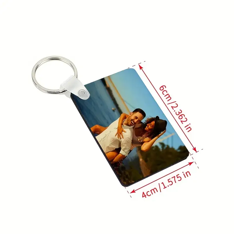 Personalized Photo Keychain Custom DIY Picture Key Ring Customizable Photo Key chain Souvenir Gifts for Couples Family Daily Use view 6