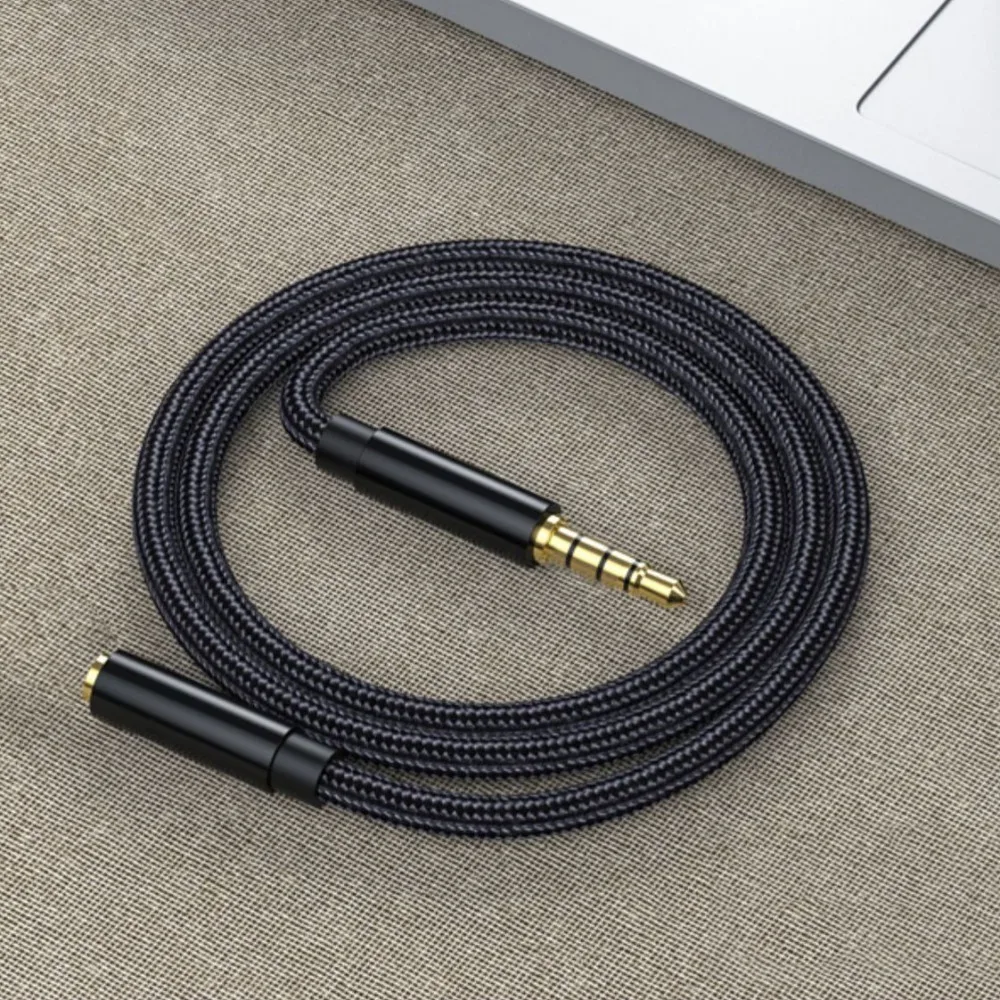 

0.5m/1m/1.5m Audio Male To Female 3.5mm Gold-Plated Data Connection Cable AUX Cable Headphone Cord Audio Extension Cable