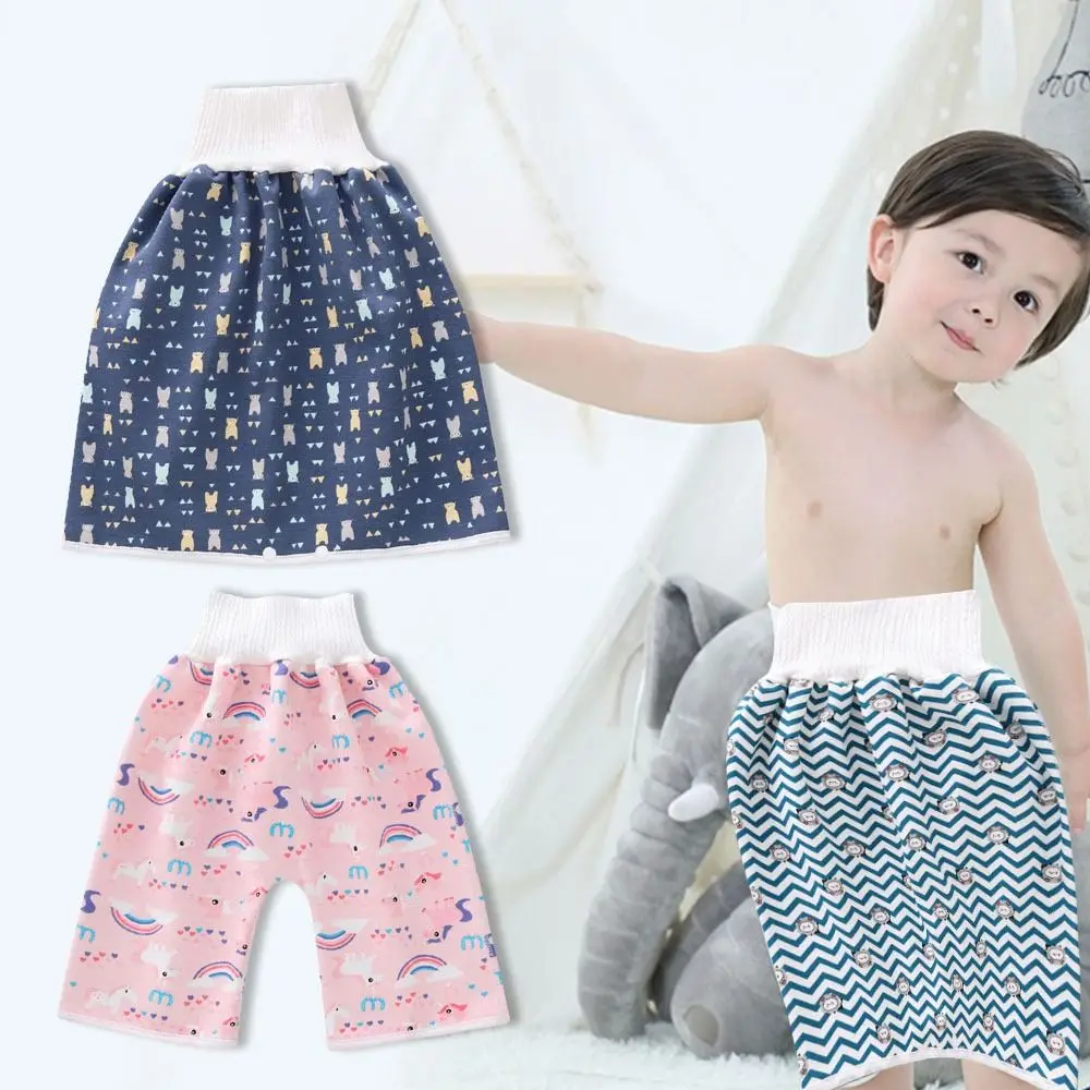 Waterproof Baby Diaper Waterproof Pant Leak Proof Infant Sleeping Bed Potty Trainining Anti-Side Leakage Cotton Diaper Skirt