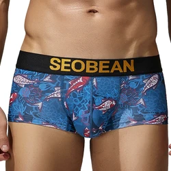 SEOBEAN New Mens Underwear Boxer Man Trunks  Breathable Colorful Shorts Boxer Male Underpants