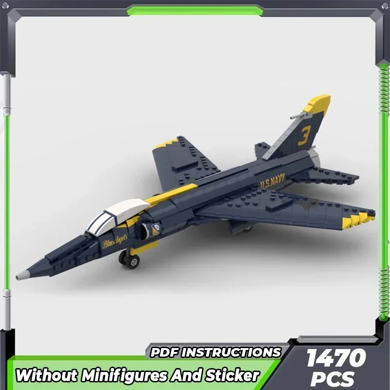 

Moc Building Bricks Military Model 1:35 F-11 Tiger Fighter Technology Modular Blocks Gifts Toys For Children DIY Sets Assembly
