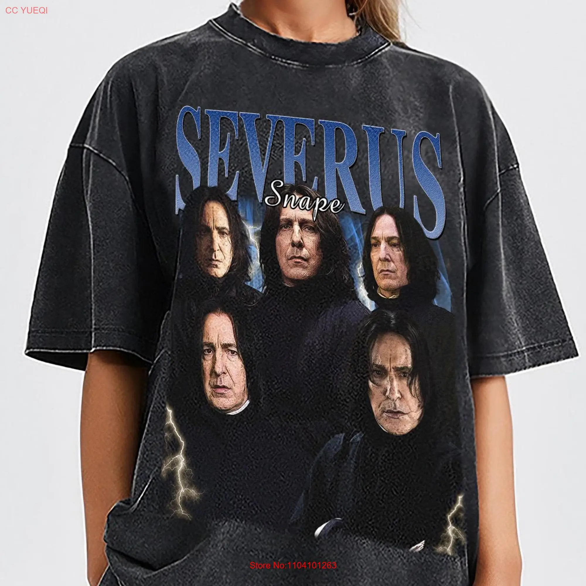 Severus Snape Vintage T Shirt For Women and Man Bootleg Retro 90's Fans Washed  long or short sleeves