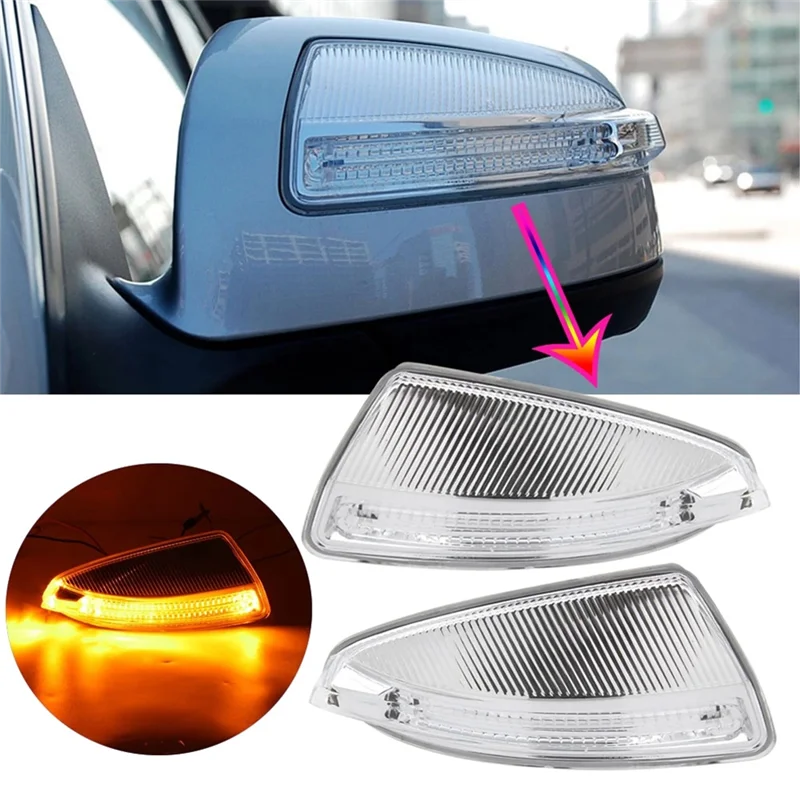 Left/Right Side Rearview Mirror Turn Signal Light for Mercedes-Benz W164 W204 W639 ML300 ML320 ML500 C250 C300 C350