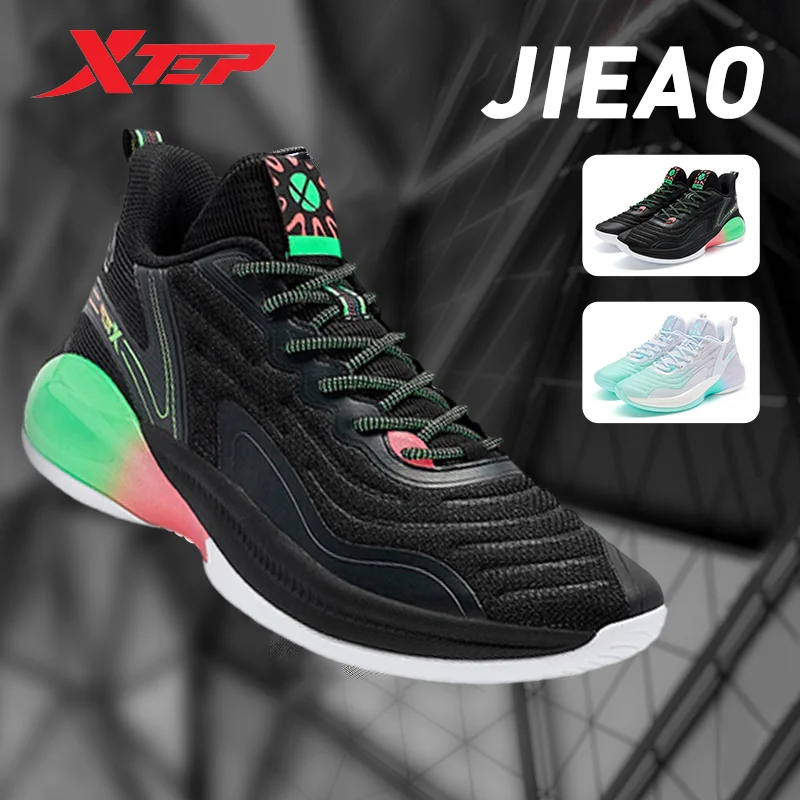 Xtep Jieao 1.0 Basketball Shoes For Men 2024 Summer Non-Slip Men\'s Sports Shoes Mid Top Combat Comfortable Sneakers 977319120016