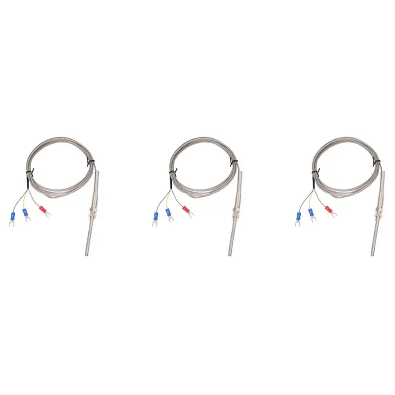 EYFL-3X 0-400C PT100 Type 5Mm X 50Mm Temperature Controller Thermocouple Probe 2 Meters