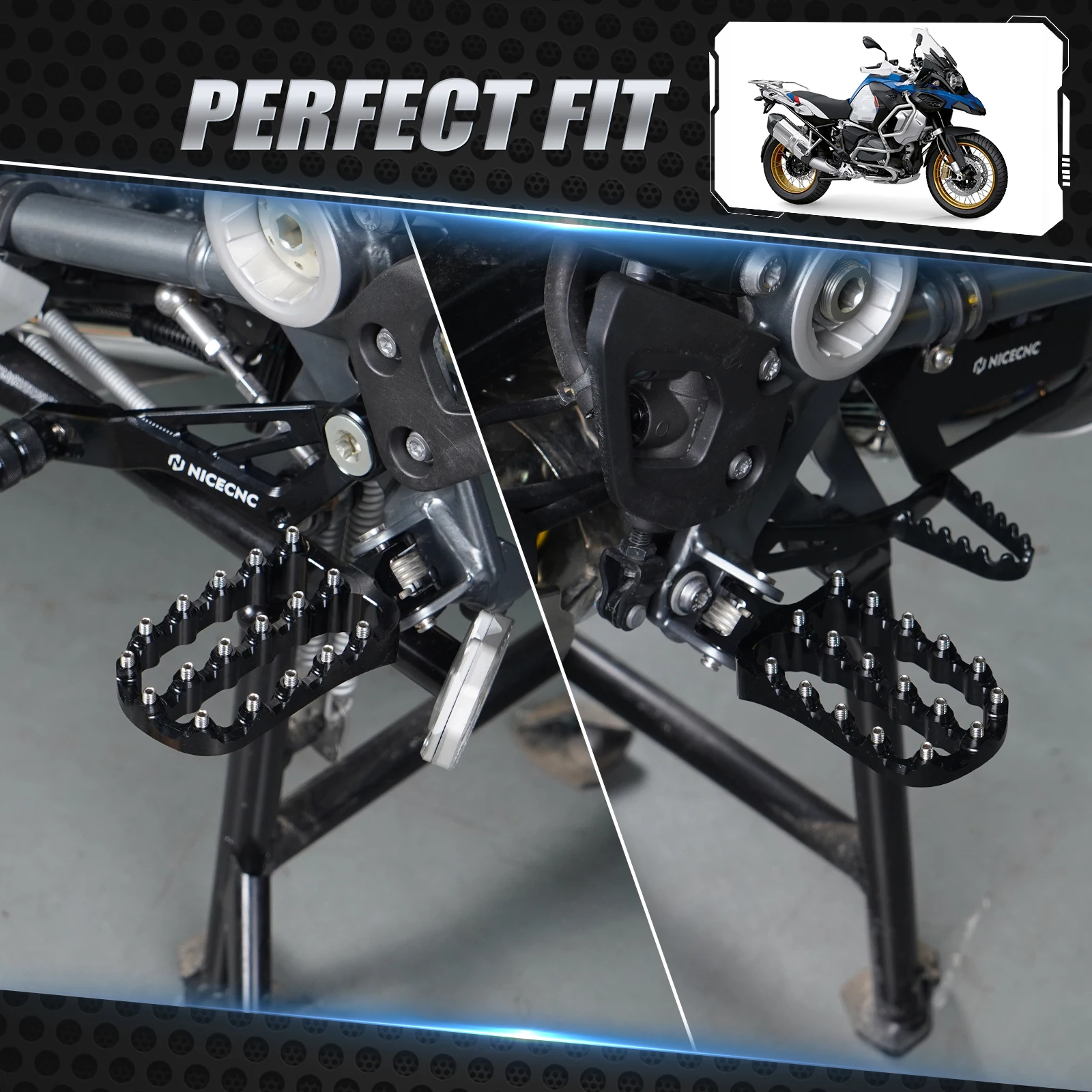 For BMW R1250GS 2019-2023 Wide Foot Pegs Footrest DualControl Rear Brake Lever Pedal Extender For BMW R 1250 GS 2023 2022 2021