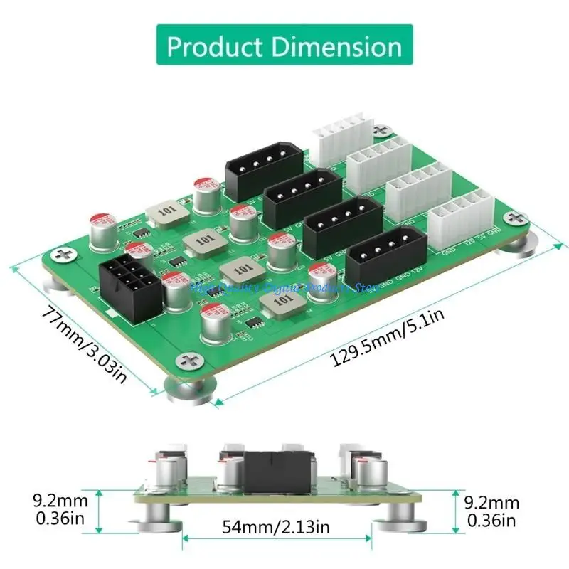 U2JE 다중 포트 ATX 6 8 ~ 8 채널 5V/12V 3A 전압 ATXS PSU의 어댑터 보드