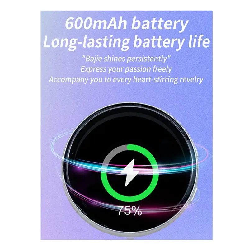 Electronic Jiggling Anime-Style LED Display GIF Badge With Bluetooth 6.0, Lanyard Pin And Stand, For Cosplay