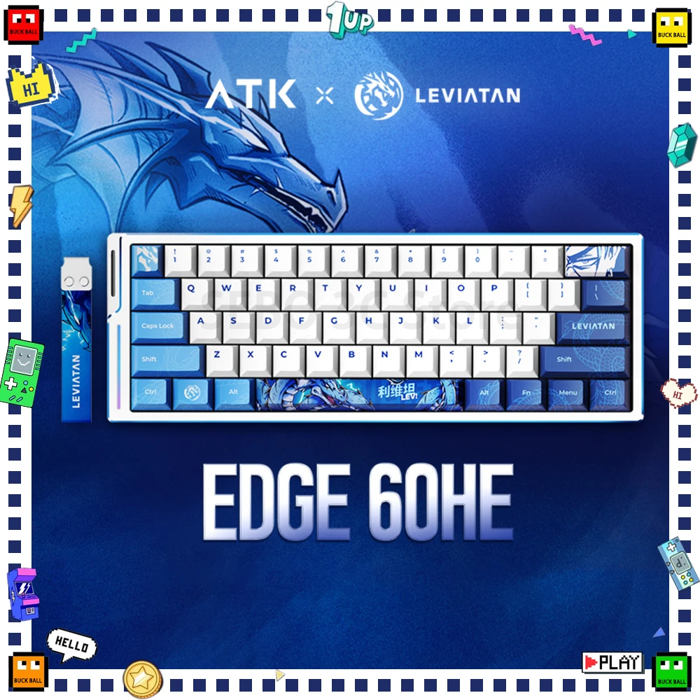 ATK LEV EDGE 60HE Magnetic Switch Mechanical Keyboard Wired 8000hz Gaming Keyboard Custom Aluminium Alloy Keyboard Valorant