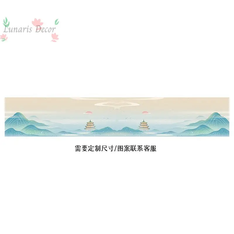 Scenic commercial street Chinese-style ceiling shading canopy hanging cloth corridor color homestay decoration Chinese style