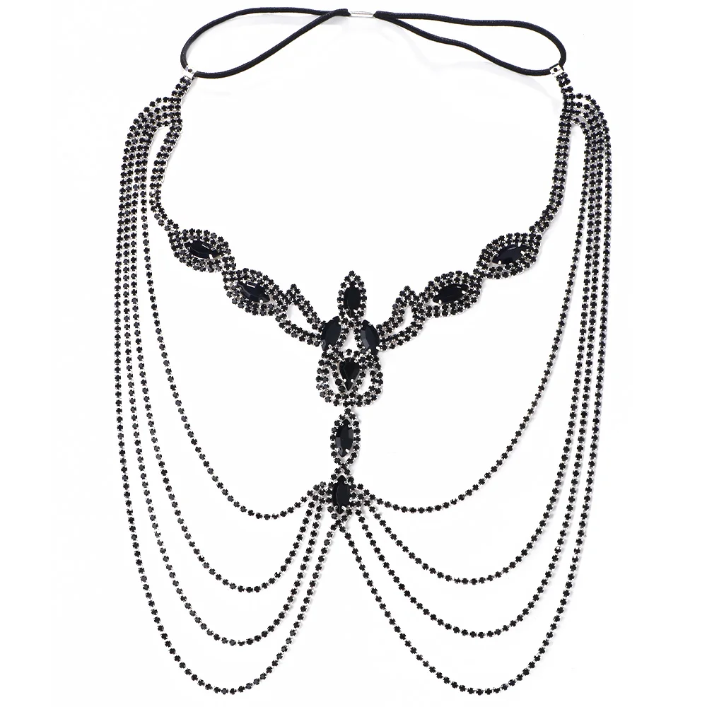 XSBODY-حجر الراين شرابة قناع سلسلة للنساء ، اكسسوارات تنكرية ، الحجاب الزفاف أغطية الرأس ، مثير الوجه المجوهرات ، تأثيري ، والأزياء