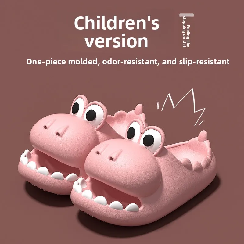 New Style Dinosaus Slippers Women Summer Cute EVA Flip Flops Men Non-slip Indoor Outdoor Slides Girls Boys Beach Shoes Sandals - view 3