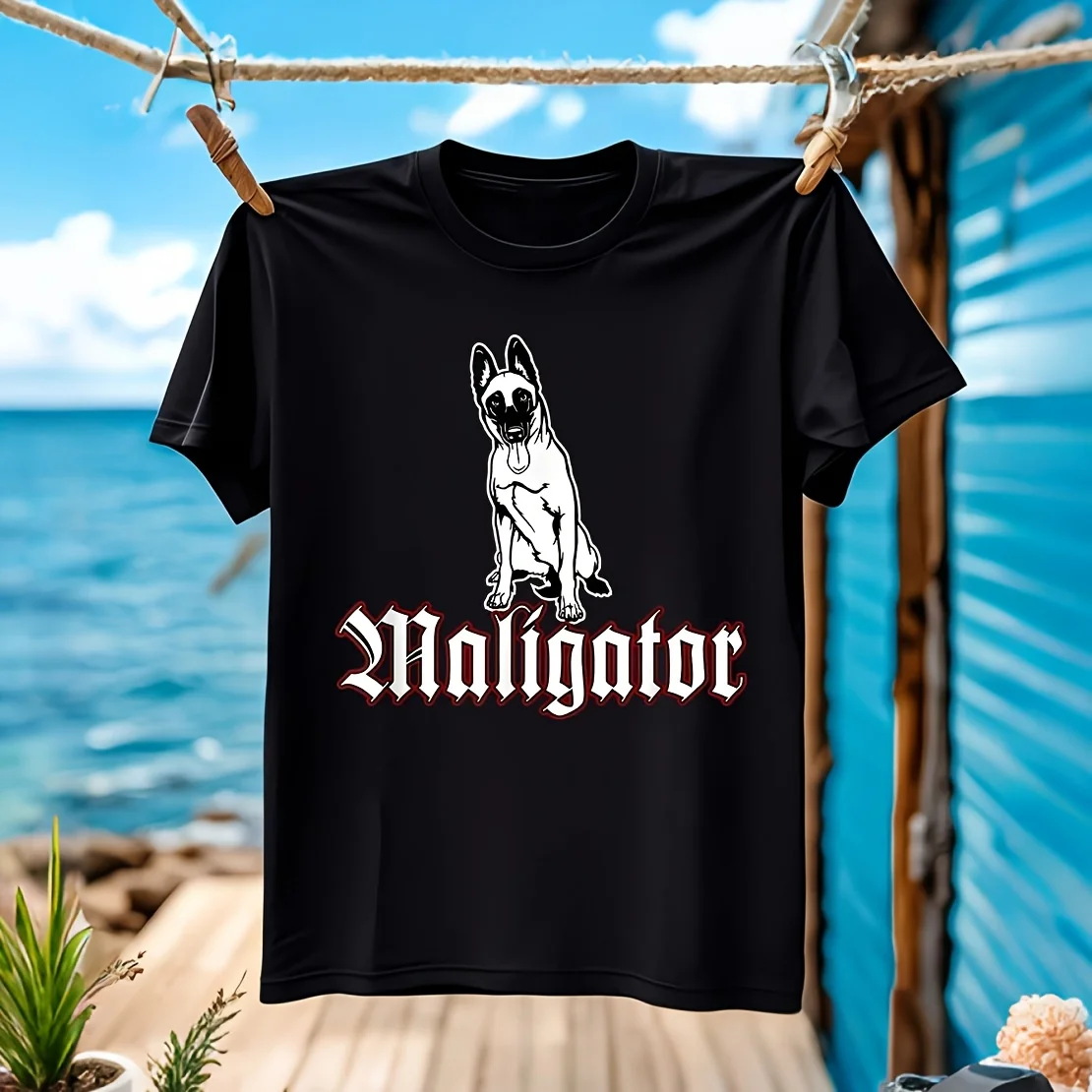 

NEW LIMITED Maligator Belgian Malinois Dog Gift Men's T-shirt 100% Cotton Casual Breathable Confortable casual daily wear availa