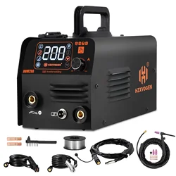 HZXVOGEN 3 in1 MIG/TIG/MMA Semi-Automatic Welding Machine HVM200 Inverter Welder Synergy Tool Non Gas For Gasless Iron Soldering