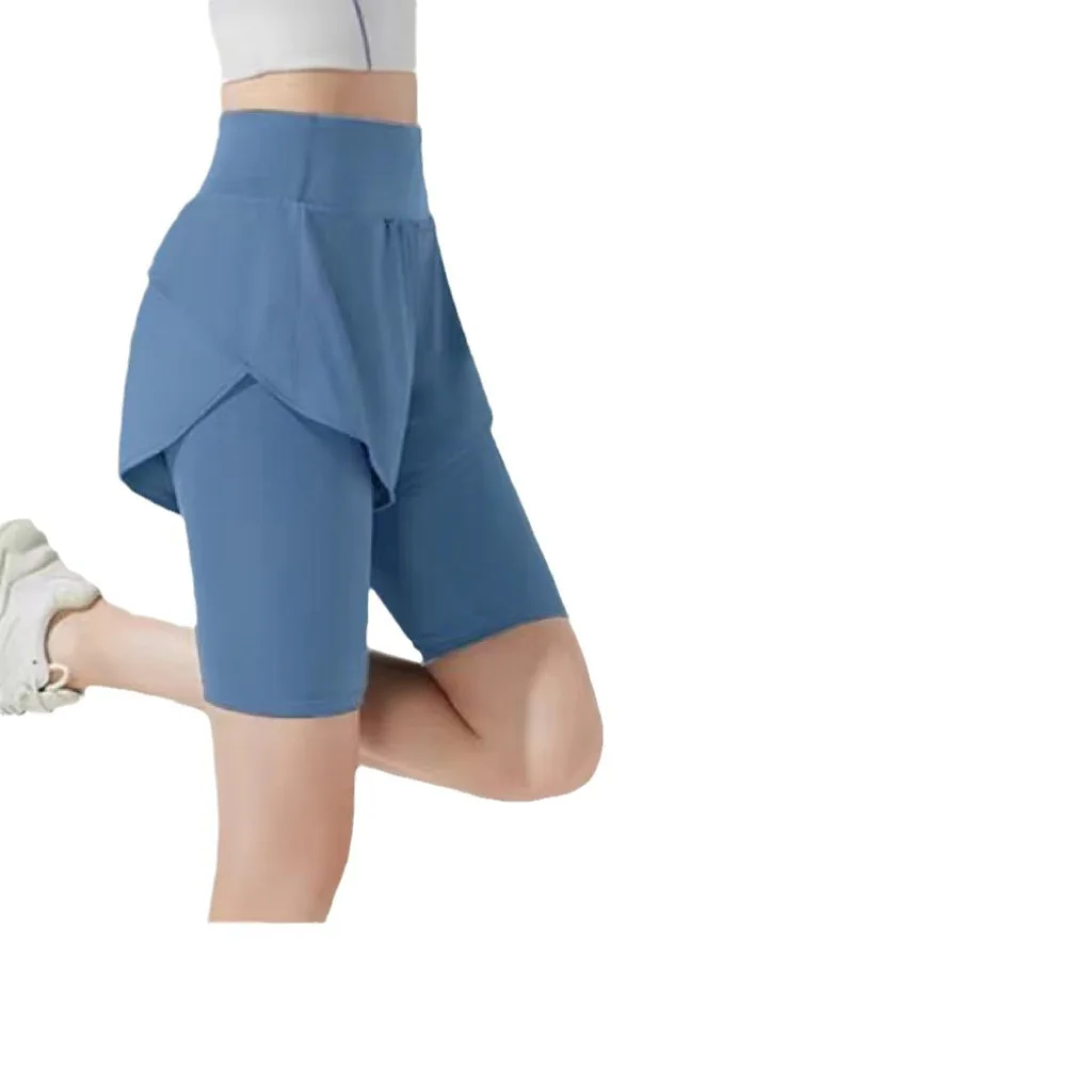 Women 2 in 1 Running Shorts Quick Dry Loose Fit Yoga Gym Summer Anti Exposure image 5
