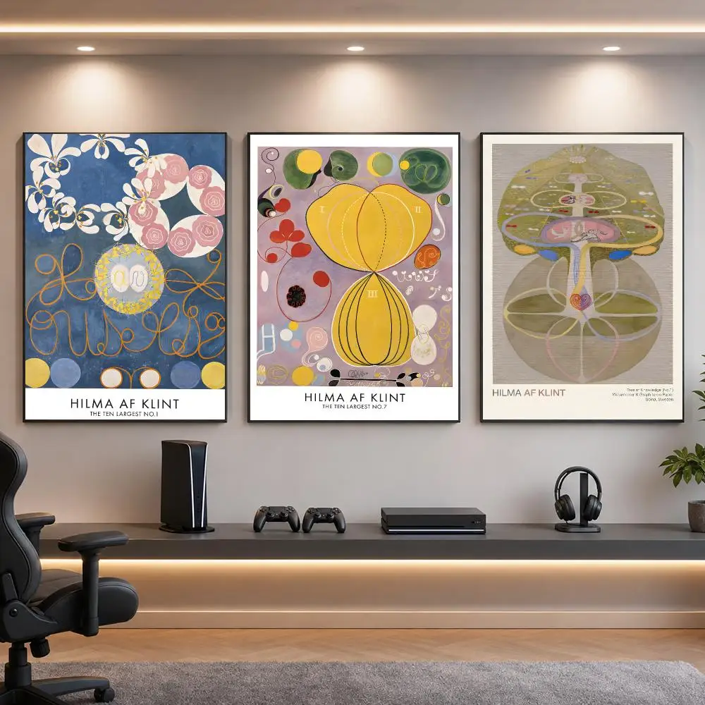 Artist Abstract H-Hilma af Klint Poster HD Removable Wall Art Gift Bedroom Lounge Dorm Office Gaming Cafe Bars