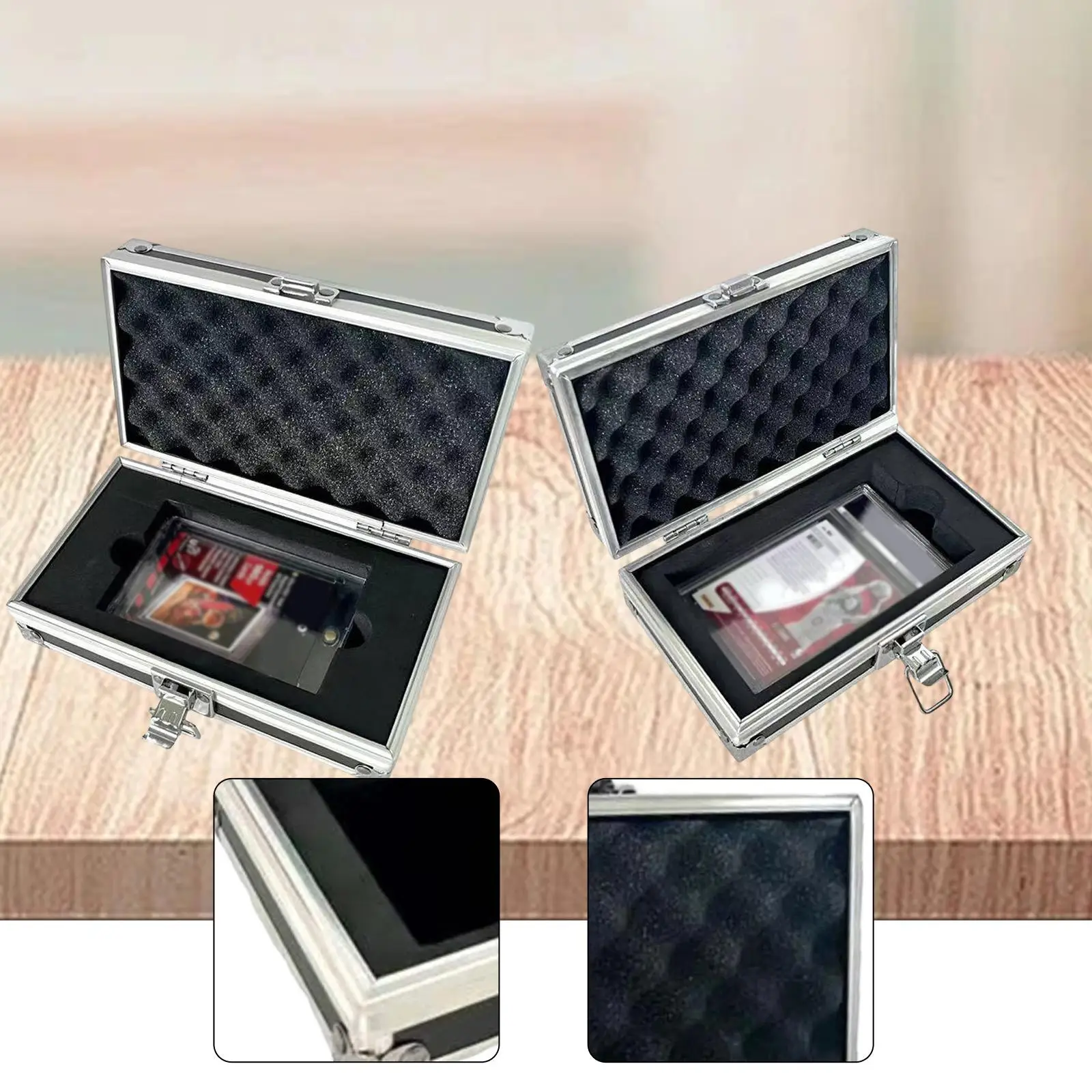 Card Display Case Storage Box Aluminum Alloy Collection Protective Showcase Suitcase