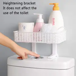 Bathroom Above Over The Toilet Rack No Drill Wall Mounted Shelf Toilet Plastic Shelf Shower Organizers Bath Storage Accessories