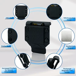 Magnetic Tool Holder Strong Magnetic Belt Clip for Screws,Nails,Wrench,Hammer,Pliers,Screwdriver,Sockets - Fits Up to 2.7