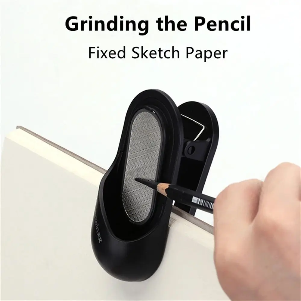 

Supplies Double Designs Sharpening Charcoal Lead Folder Pencil Grinding Painting Spring Clip Pencil Polishing Sketch Tool